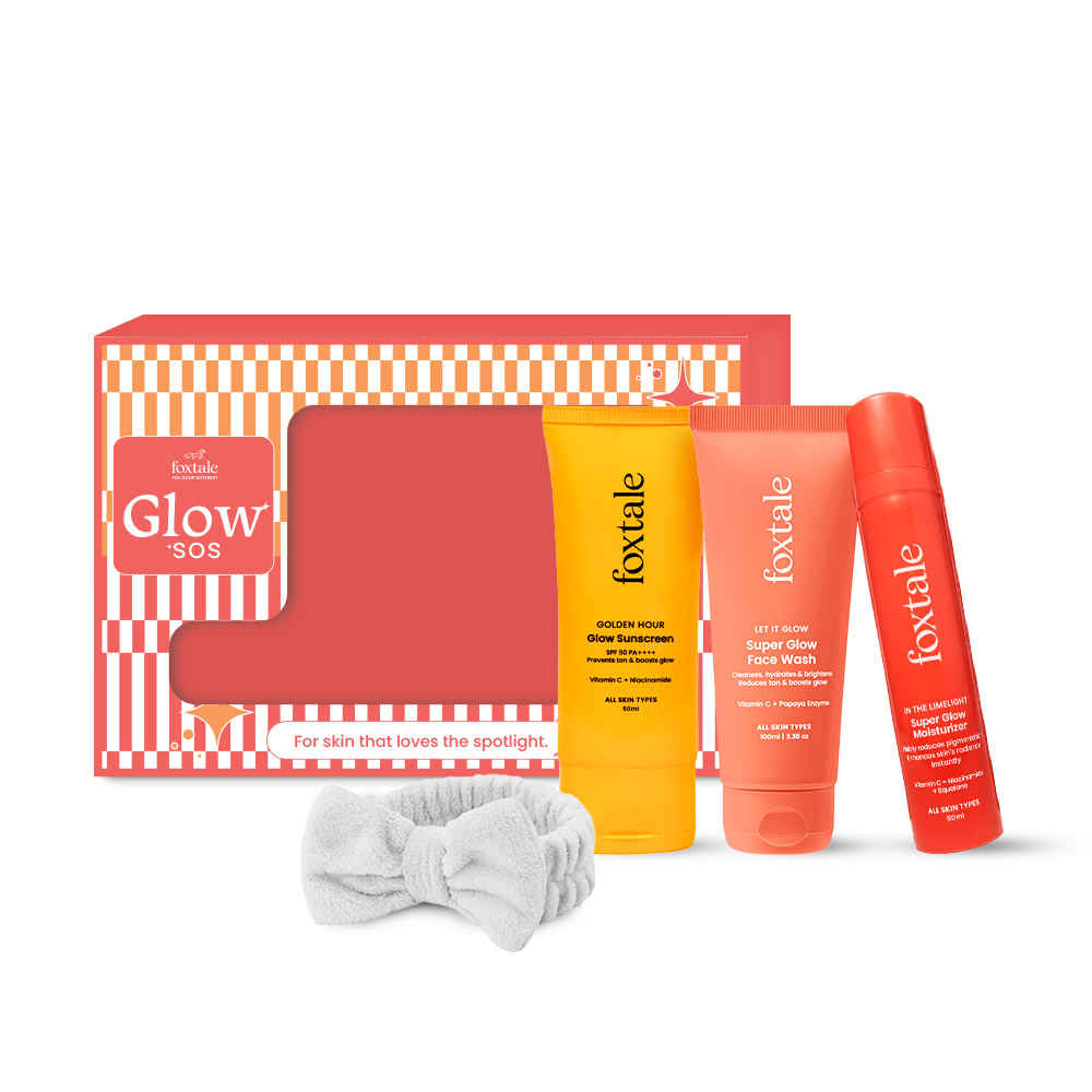 Buy Foxtale Glow S.O.S Kit – Instantly Bright, Tan-Free Skin + Includes Free Bow Headband Pack of 3 - Purplle