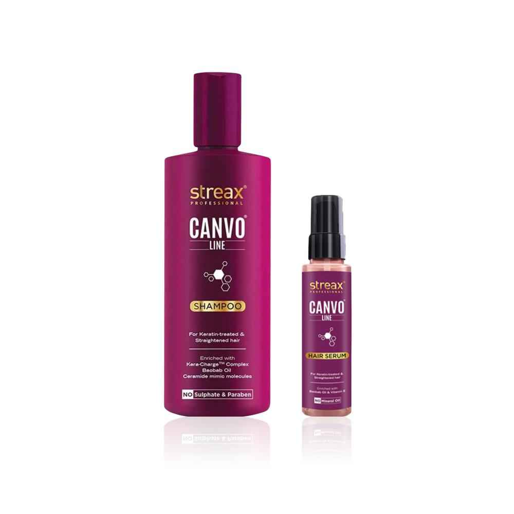 Buy Streax Professional Canvoline Care Duo (Shampoo & Conditioner) - (300ml + 240gm) - Purplle