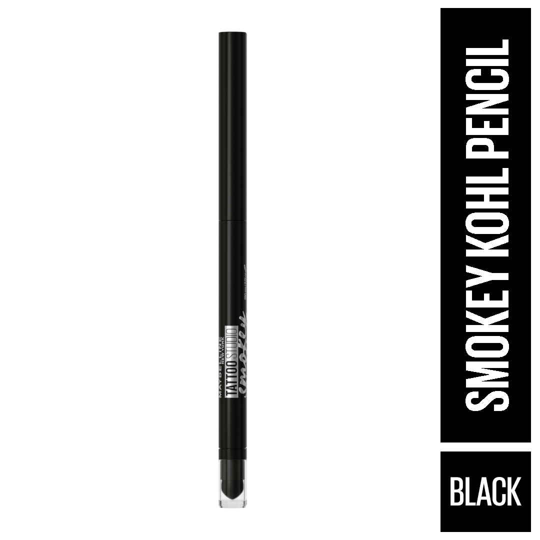 Buy Maybelline New York TattooStudio Smokey Eye Kohl Gel Pencil Eyeliner Pitch Black 0.28 gm - Purplle