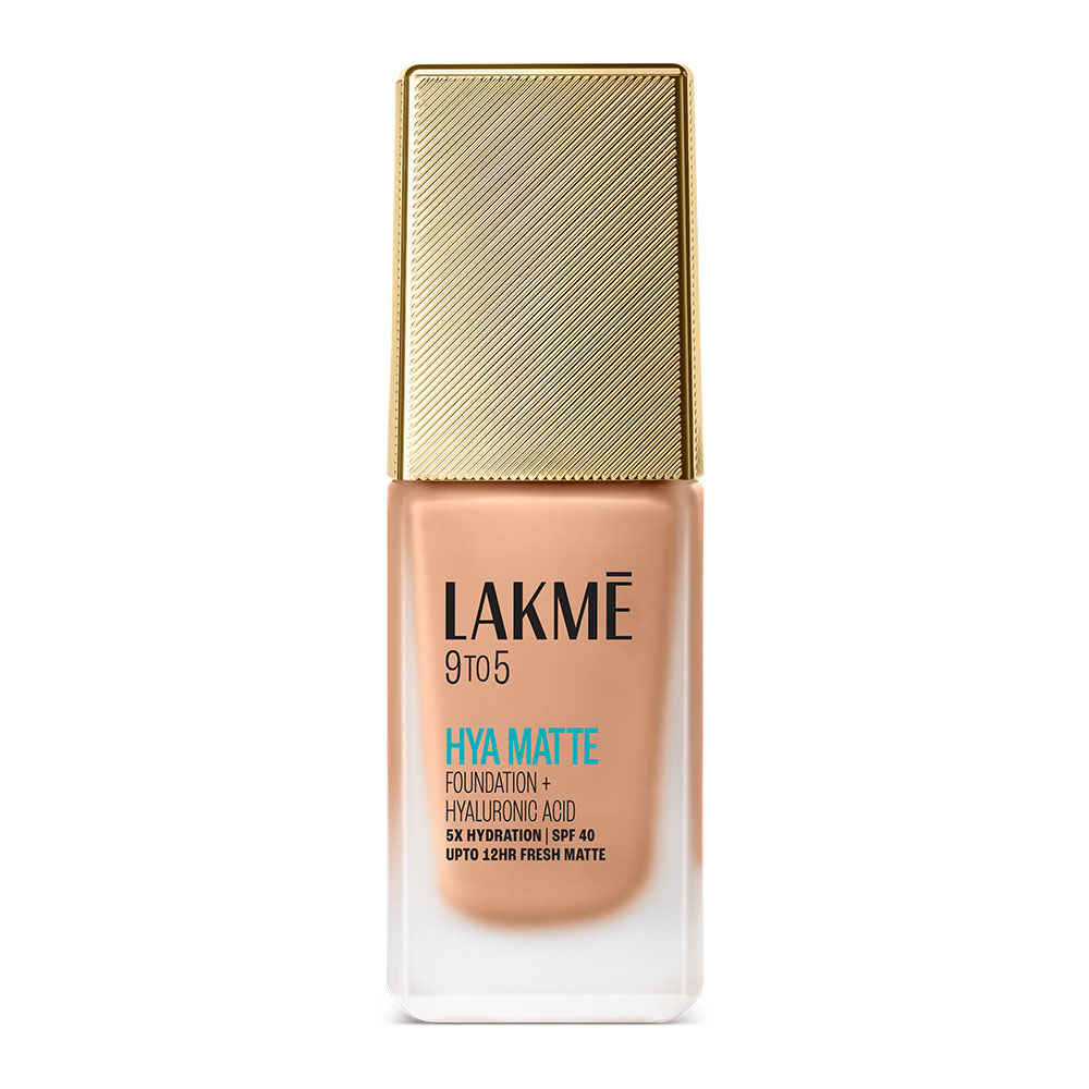 Buy Lakme 9to5 Hya Matte Foundation + Hyaluronic Acid Cool Cinnamon - 25 ml - Purplle