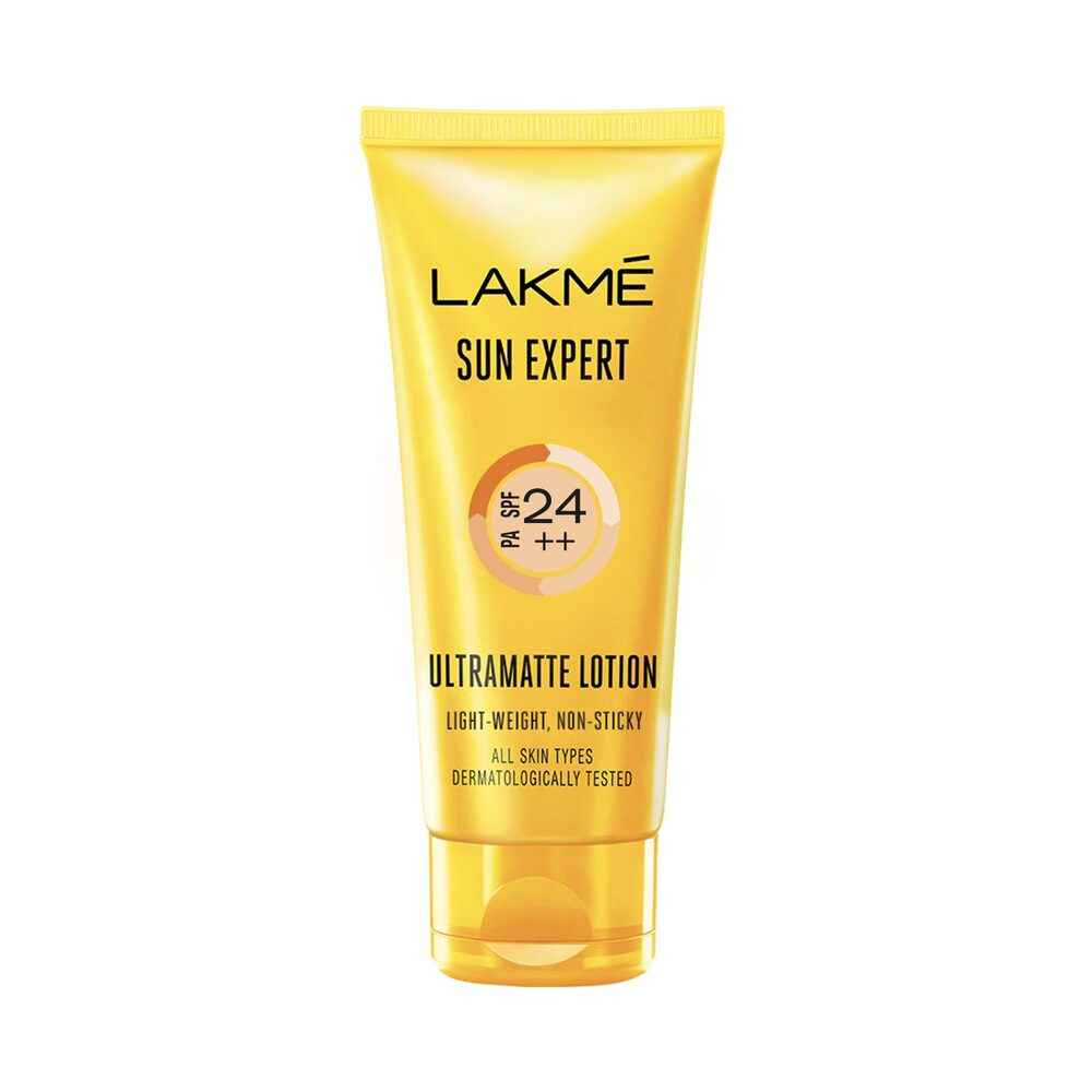 Buy Lakme Sun Expert Super Matte Lotion Sunscreen SPF 25 PA++ with Niacinamide & Vit C | Broad spectrum UVA/B protection | Blue light protection | No White Cast | for all dry, normal skin| Lightweight, Non Sticky |100ml - Purplle