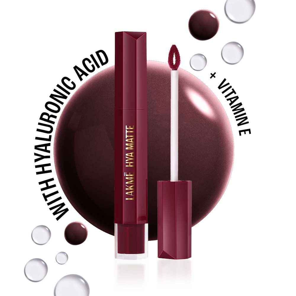 Buy Lakme 9to5 Hya Matte Liquid Lipstick With Hyaluronic Acid & Vitamin E, 2X Hydration, Long-lasting, Transferproof, Weightless Powerhouse Plum - 5.3 ml - Purplle