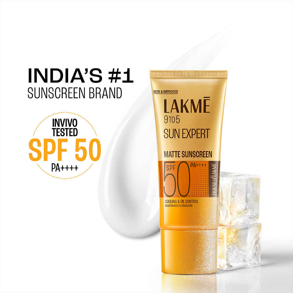 Buy Lakme Matte Sunscreen SPF 50 PA+++, Niacinamide|UVA/B Protection|For Oily and Combination Skin 50 ml - Purplle