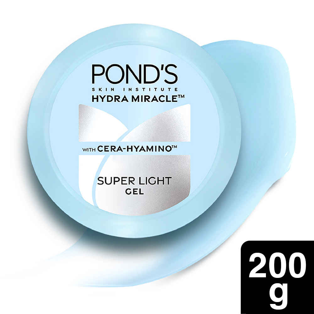 Buy Ponds Super Light Gel | Oil-Free Moisturizer with Hyaluronic Acid & Vitamin E | Hydrates Skin |Non Sticky| 200 ml - Purplle