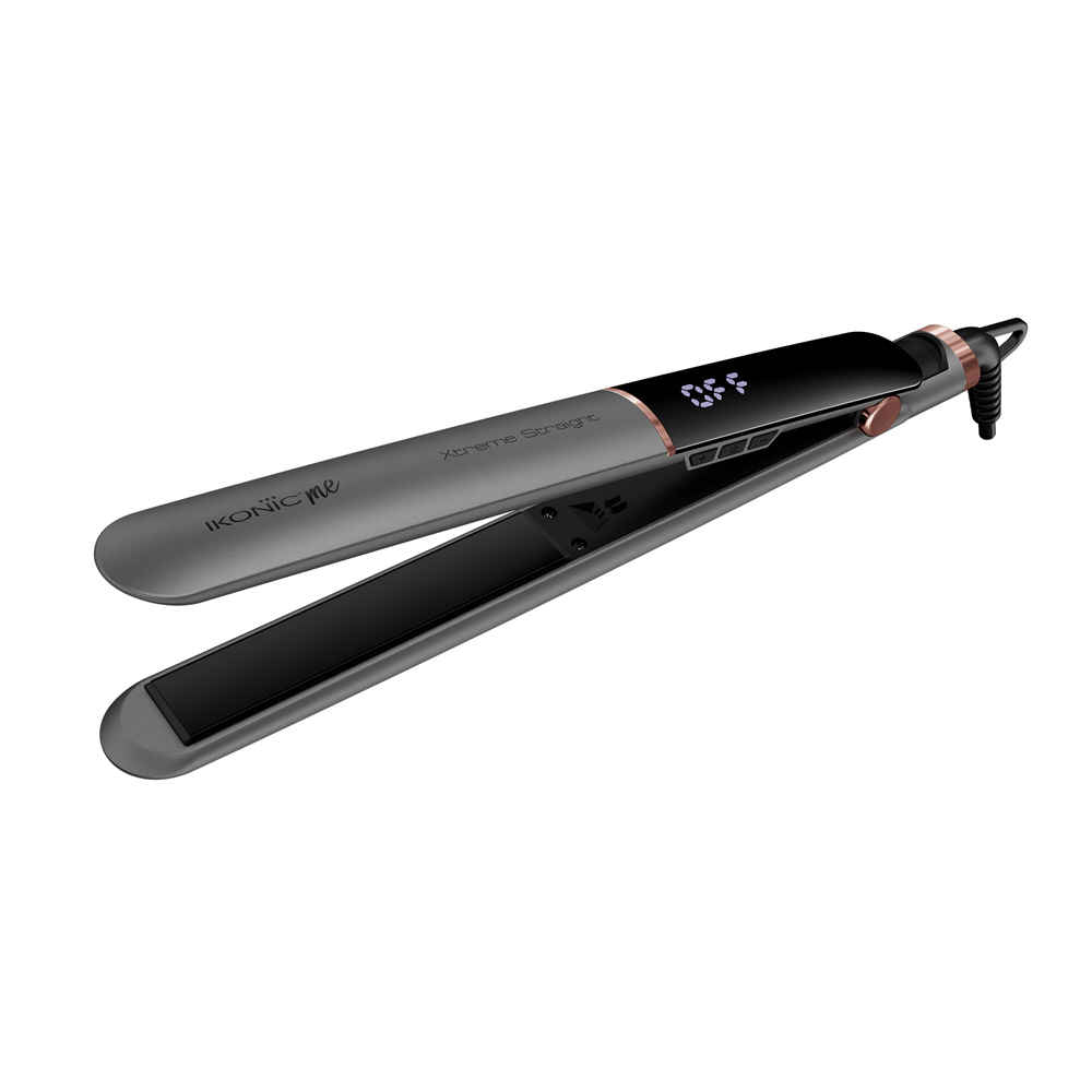 Buy Ikonic Me Xtreme Hair Straightener - Black & Grey | Machine for Women & Men | Quick Heating Ceramic Floating Plate | Digital Temperature Display Straightener Curler Styling Tool | 360° Cord | Frizz-Free Shiny Salon Finish - Stone - 1 Pc - Purplle