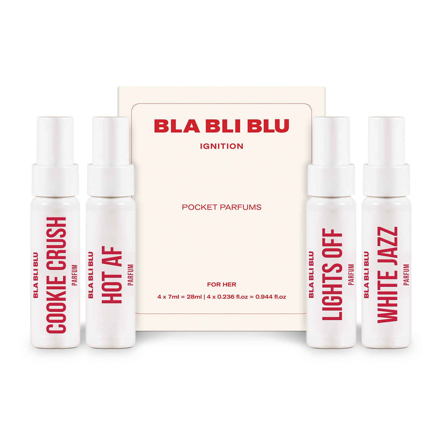 Buy Blabliblu IGNITION Pocket Parfum Trial Set for Women|4 x7 ml|Floral & Fruity|Long Lasting Perfume - Combo of 4 - Purplle