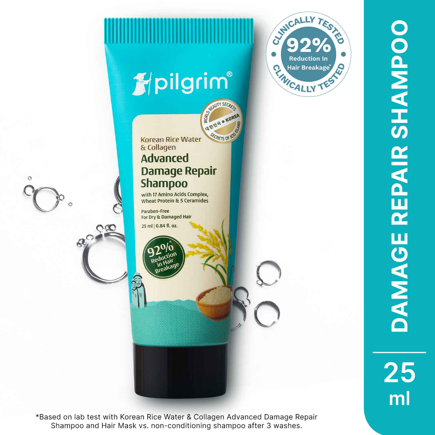 Buy Pilgrim Korean Rice Water & Collagen Advanced Damage Repair Shampoo- 25 ml - Purplle