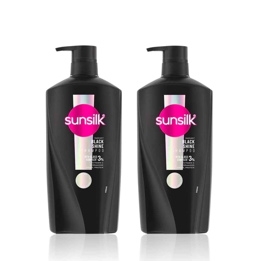 Buy Sunsilk Radiant Black Shine Shampoo 650 ml -Pack of 2 - Purplle