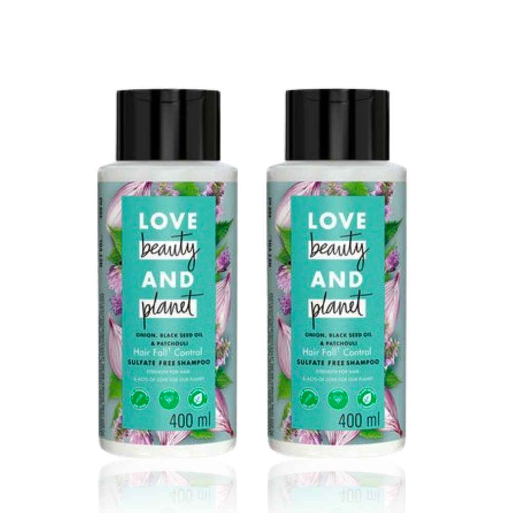 Buy Love Beauty Planet Onion Blackseed & Patchouli Hairfall Control Sulfate Free Shampoo 400 ml -Pack of 2 - Purplle