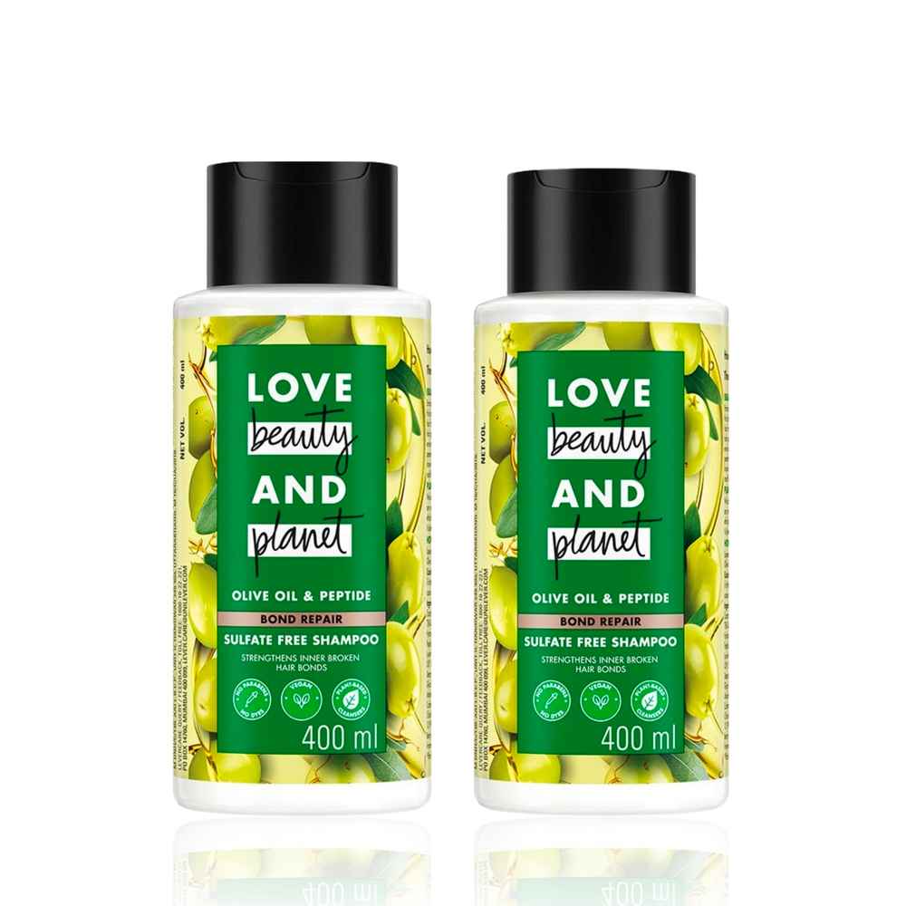 Buy Love Beauty Planet Olive Oil & Peptide Shampoo 400 ml -Pack of 2 - Purplle