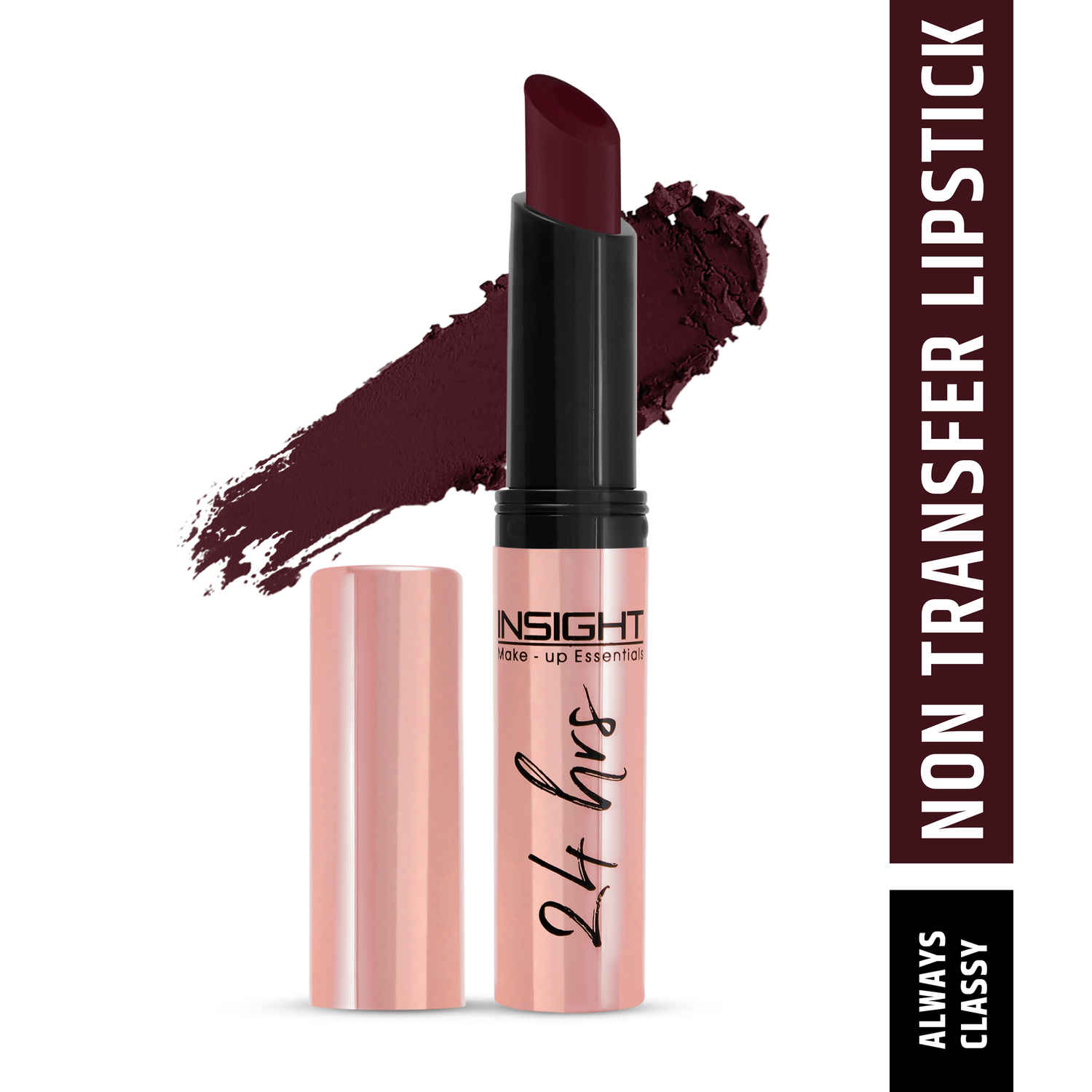 Buy INSIGHT COSMETICS 24 HRS NON TRANSFER MATTE LIPSTICK (LL-03)_ALWAYS CLASSY (22) 3 gm - Purplle