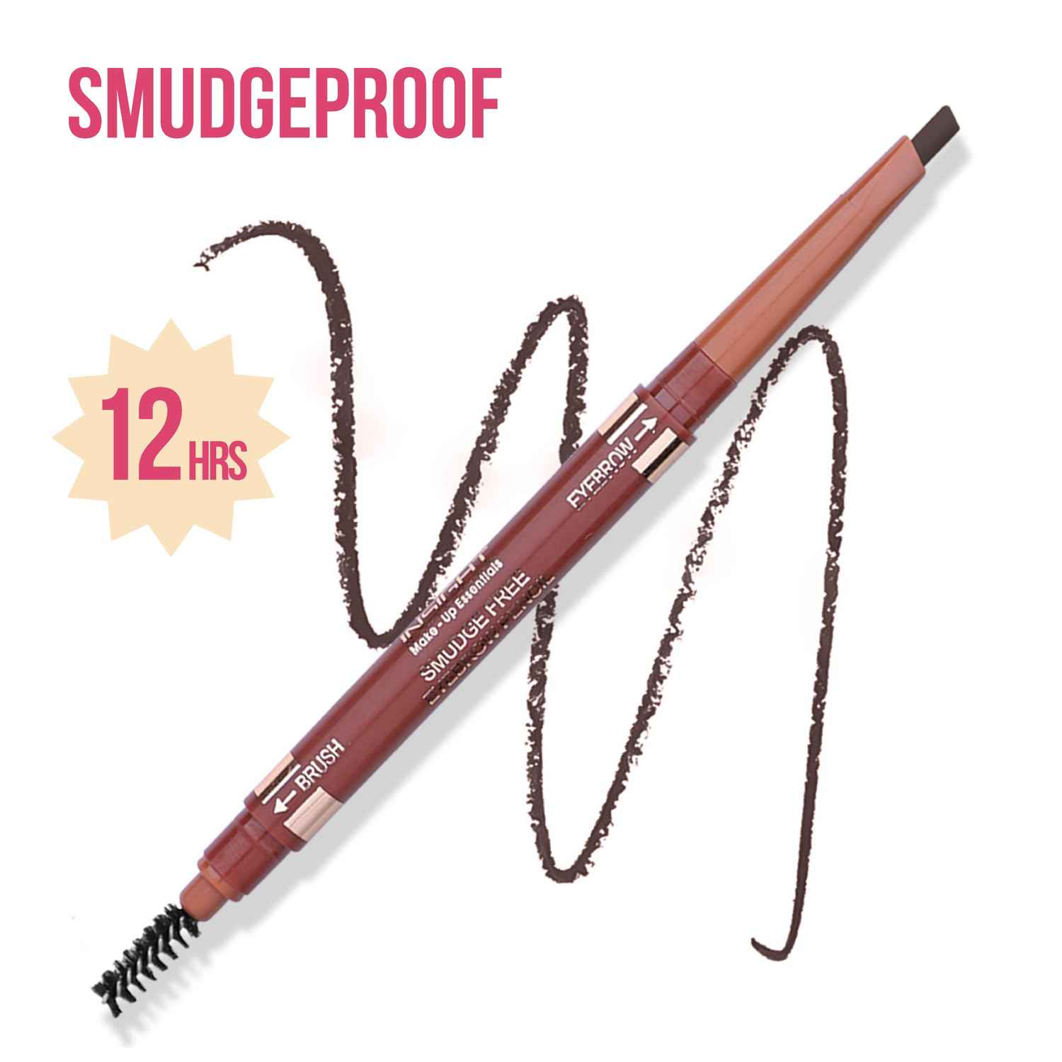 Buy INSIGHT COSMETICS SMUDGE FREE EYEBROW PENCIL_BROWN (0.5 g) - Purplle
