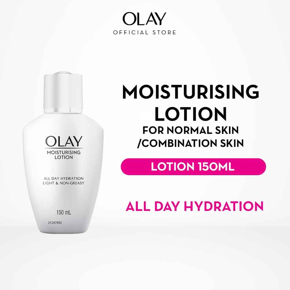 Buy Olay Moisturising Lotion with Coconut, Caster Seed Oil, Glycerin | Boosts essential moisture | All Day hydration | Improve and maintain youthful looking skin | Light & Non- Greasy | 150 ml - Purplle