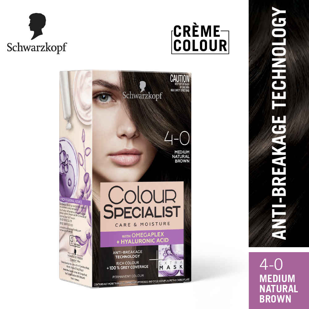 Buy Schwarzkopf Colour Specialist At Home Permanent Hair Colour - 4.0 Medium Natural Brown, 165 ml - Purplle