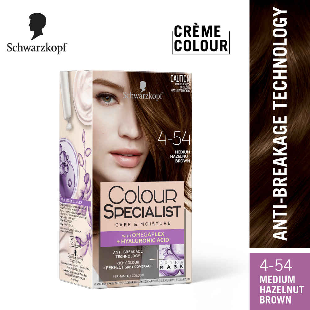 Buy Schwarzkopf Colour Specialist At Home Permanent Hair Colour - 4.54 Medium Hazelnut Brown, 165 ml - Purplle