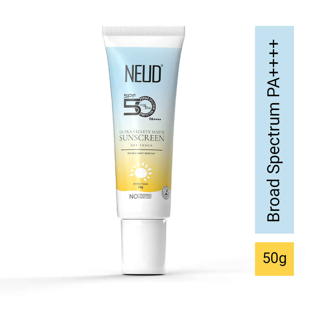 Buy Neud Ultra Velvety Matte Priming Sunscreen Spf 50++++ – Dry Touch, Sweat-Resistant, No White Cast (50 gm) - Purplle