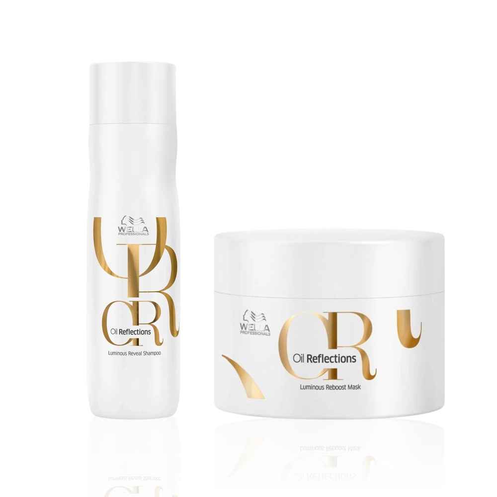 Buy Wella Professionals Oil Reflections Luminous Shine Set (Shampoo & Reboost Mask) - (250 ml + 150 ml) Combo of 2 - Purplle