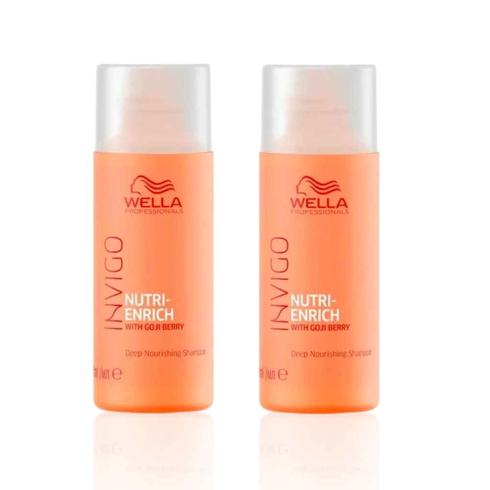 Buy Wella Professionals Invigo Nutri-Enrich Shampoo Twin Pack (Mini Deep Nourishing) - (50 ml + 50 ml) Pack of 2 - Purplle