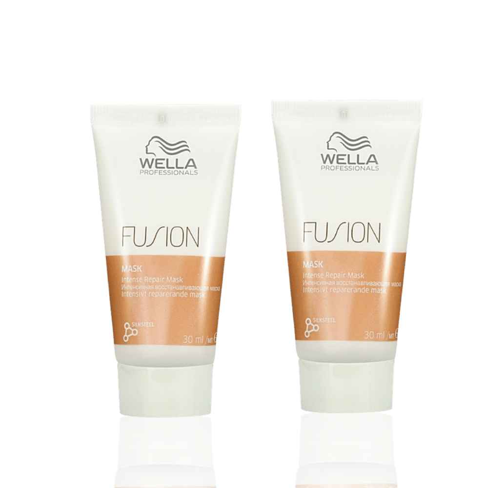 Buy Wella Professionals Fusion Intense Repair Mask Twin Pack of 2 (Travel Size Repair) - (30 ml + 30 ml) - Purplle