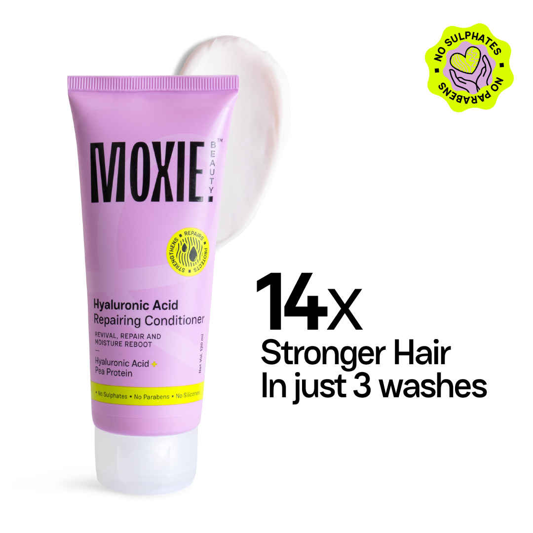 Buy Moxie Beauty Hyaluronic Acid Hydrating Conditioner | For Dry & Damaged Hair | Reduces Breakage | Sulphate and Parabens Free | 120 ml, Pack of 1 - Purplle