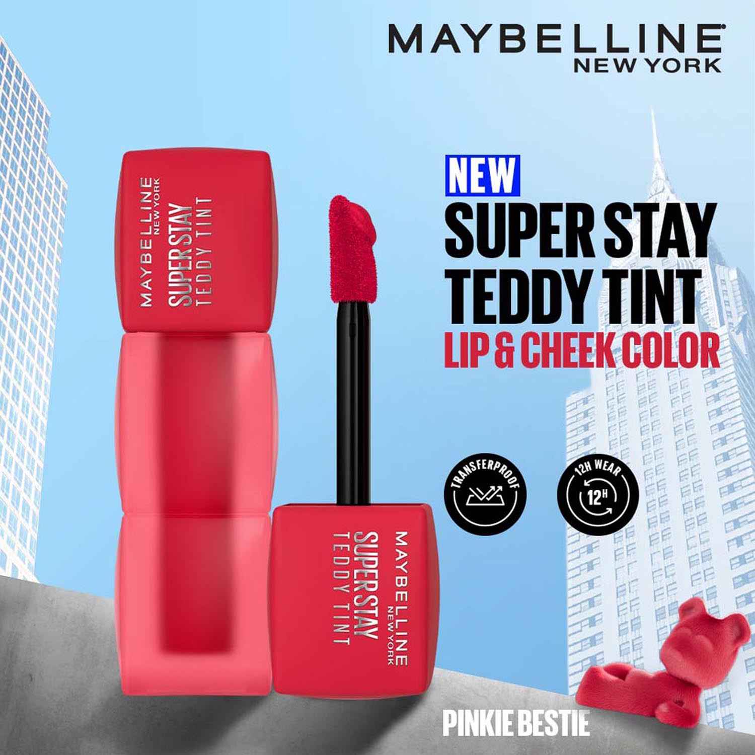 Buy Maybelline New York Superstay Teddy Tint - Lip and Cheek Color | Pinkie Bestie, 5 ml - Purplle
