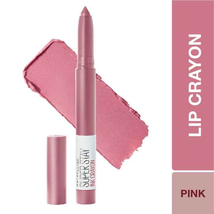 Buy Maybelline New York Lipstick, Matte Finish, Long-lasting, Intense Colour, SuperStay Crayon Lipstick, 25 Stay Exceptional, 1.2 gm - Purplle