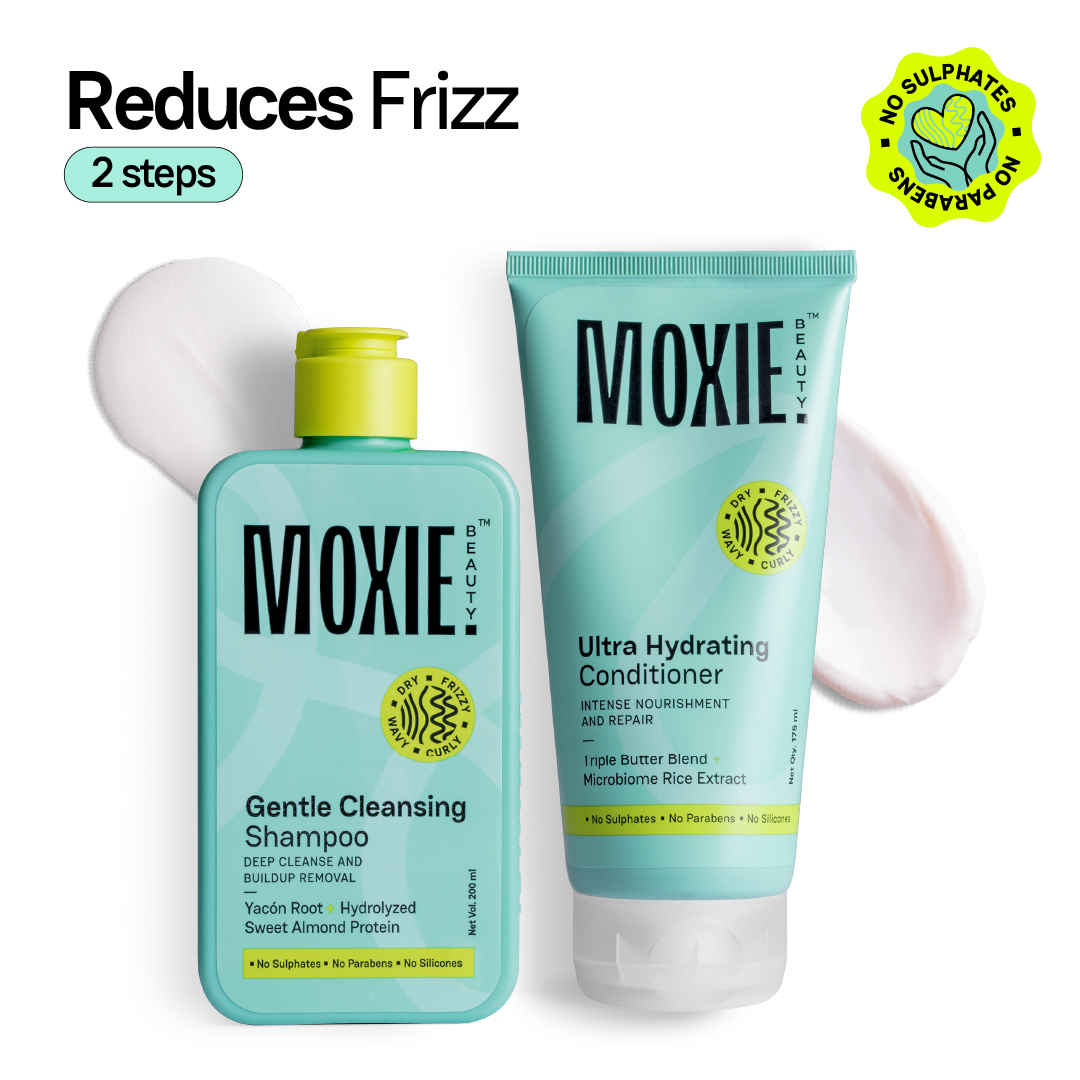 Buy Moxie Beauty Rinse & Shine Duo for Dry and Frizzy Hair - Shampoo (200 ml) & Conditioner (175 ml) Combo of 2 - Purplle