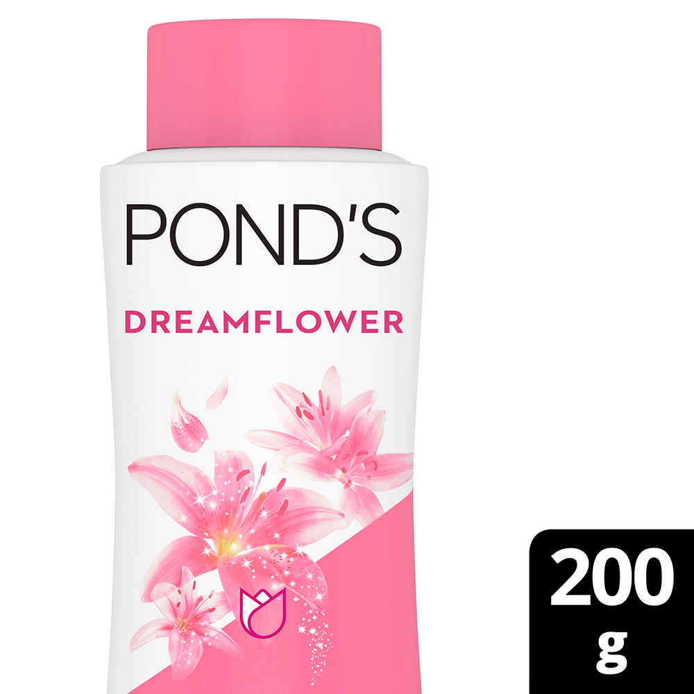 Buy Ponds Dreamflower Fragrant Talc with Vitamin B3, Pink Lily 200 g - Purplle