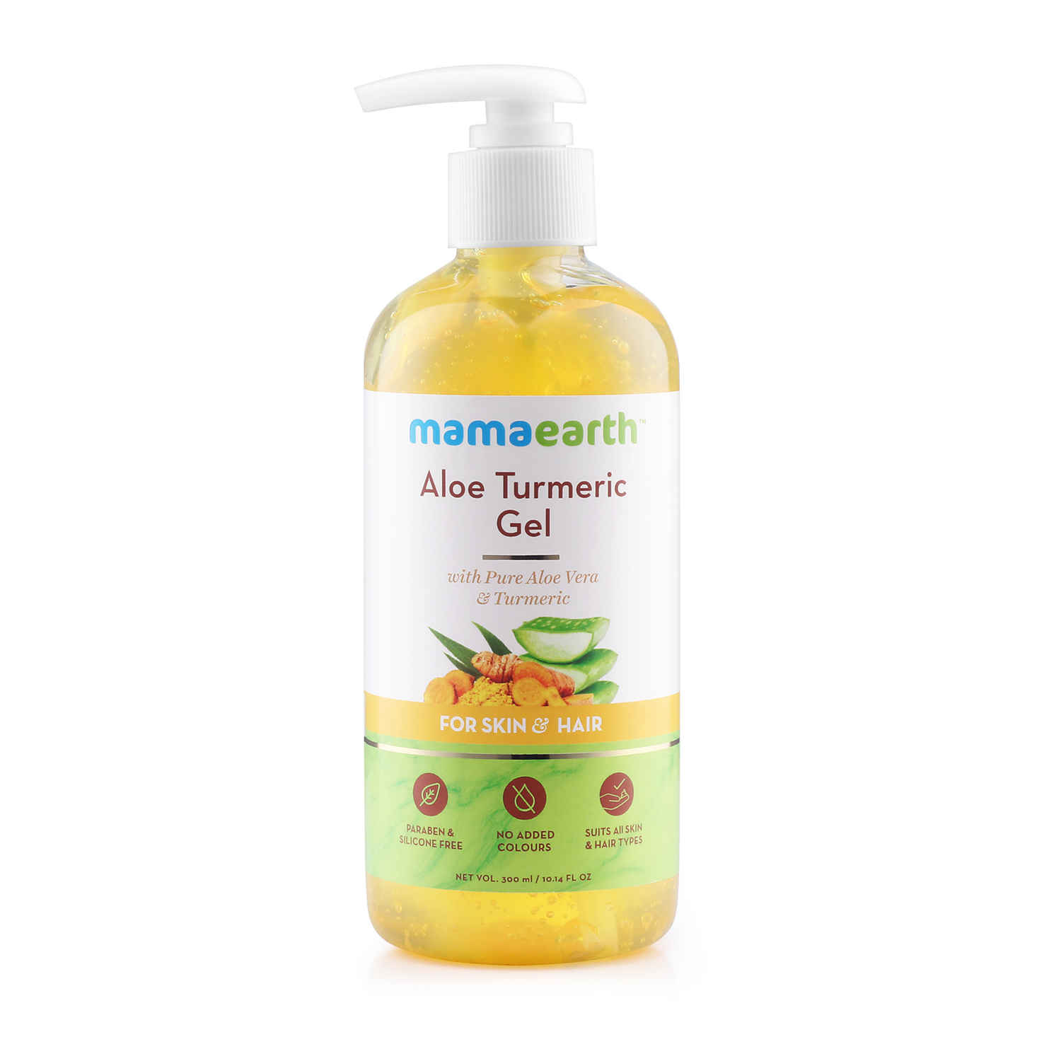 Buy Mamaearth  aloe turmeric gel with pure aloe vera & turmeric for skin & hair(300 ml) - Purplle