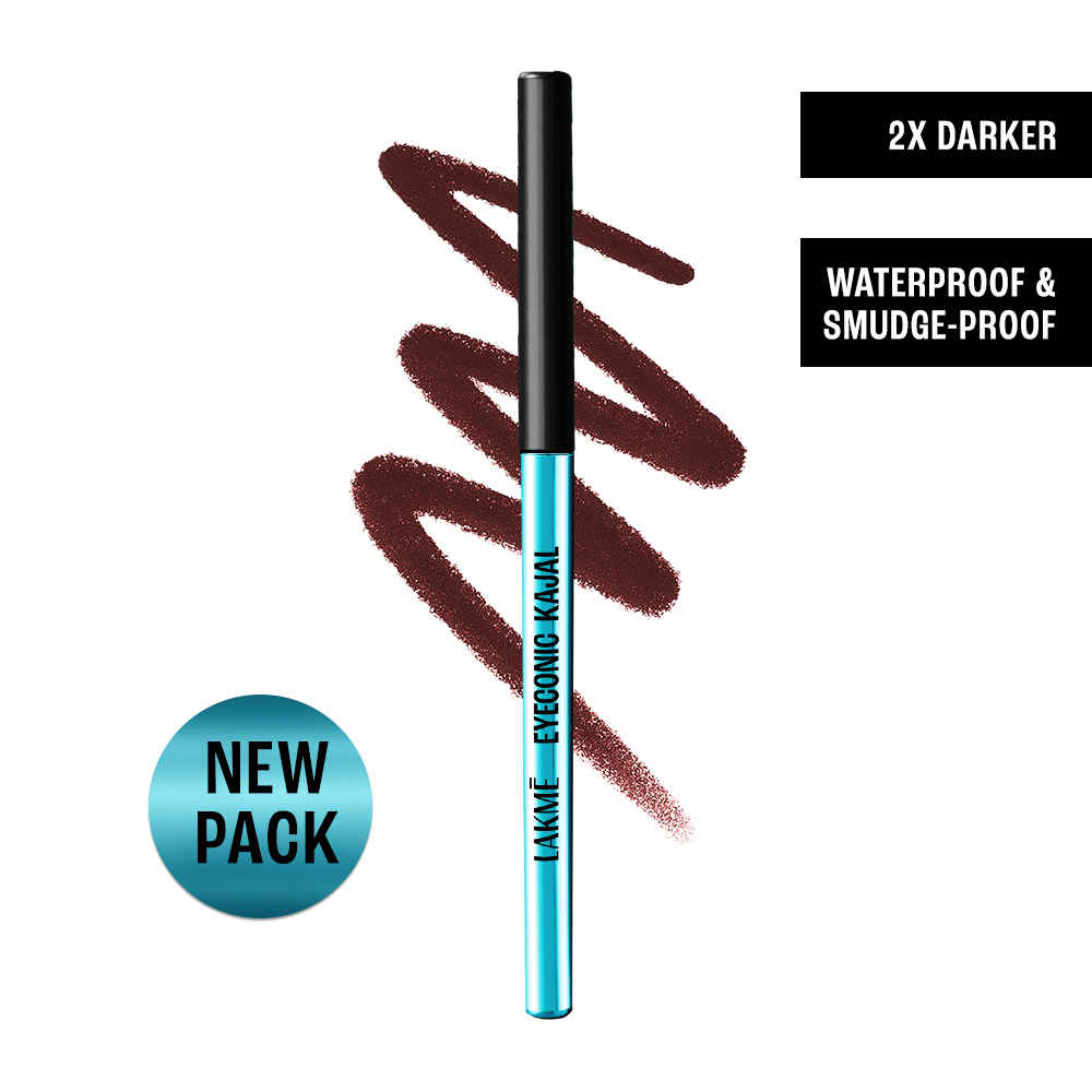 Buy Lakme Eyeconic Kajal Matte Kajal Pencil that lasts 24 Hrs Classic Brown 0.35 gm - Purplle