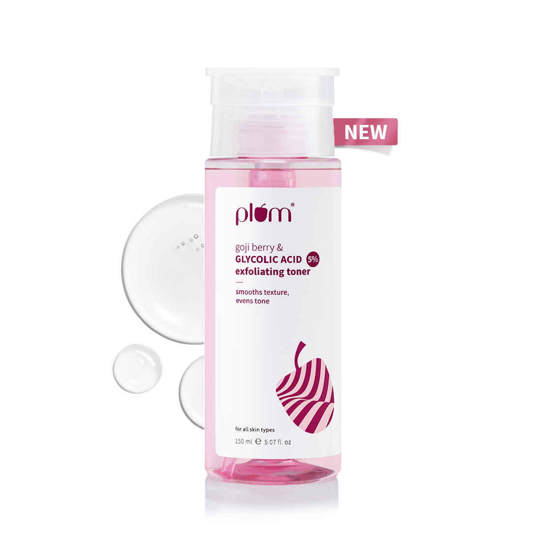 Buy Plum 5% Glycolic Acid Exfoliating Toner & Goji Berry for textured skin | 150 ml - Purplle