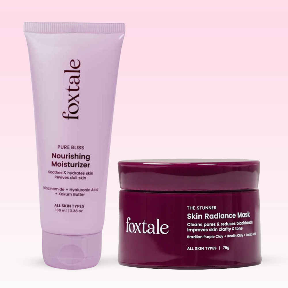Buy Foxtale Radiant Skin Combo (The Stunner Skin Radiance Mask 12 gm + Nourishing Face Moisturizer-50 ml) - Combo of 2 - Purplle