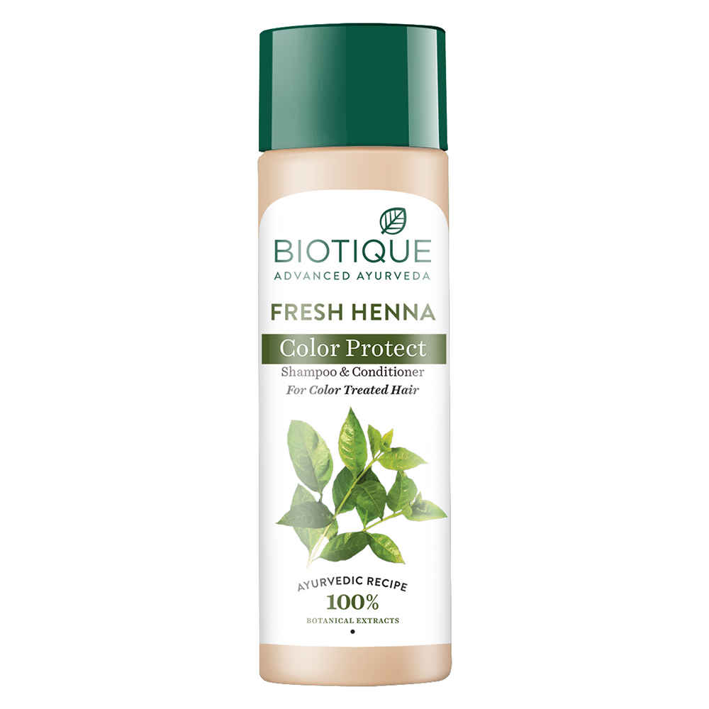 Buy Biotique Fresh Henna Color Protect Shampoo & Conditioner (120 ml) - Purplle
