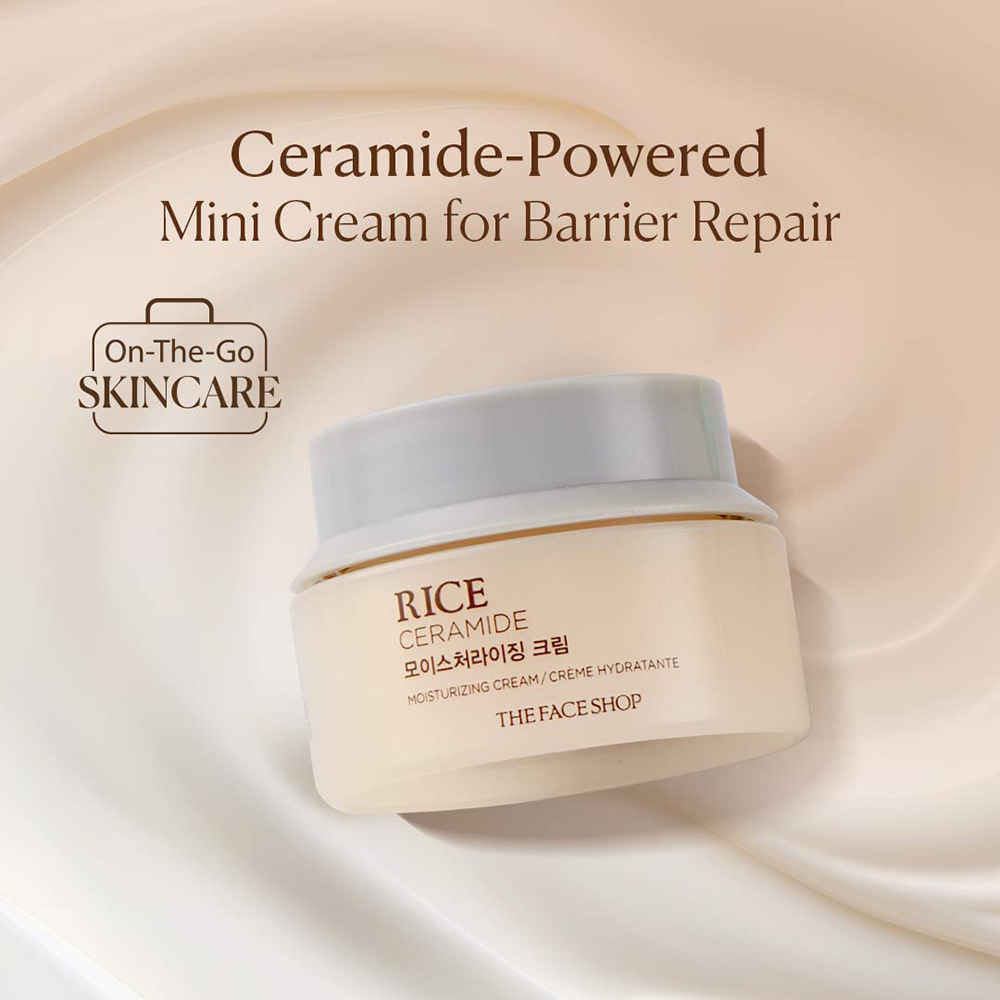 Buy The Face Shop Ceramide & Rice Moisturizer - Korean Day Cream for Barrier Repair & Glass Skin (10 ml) - Purplle