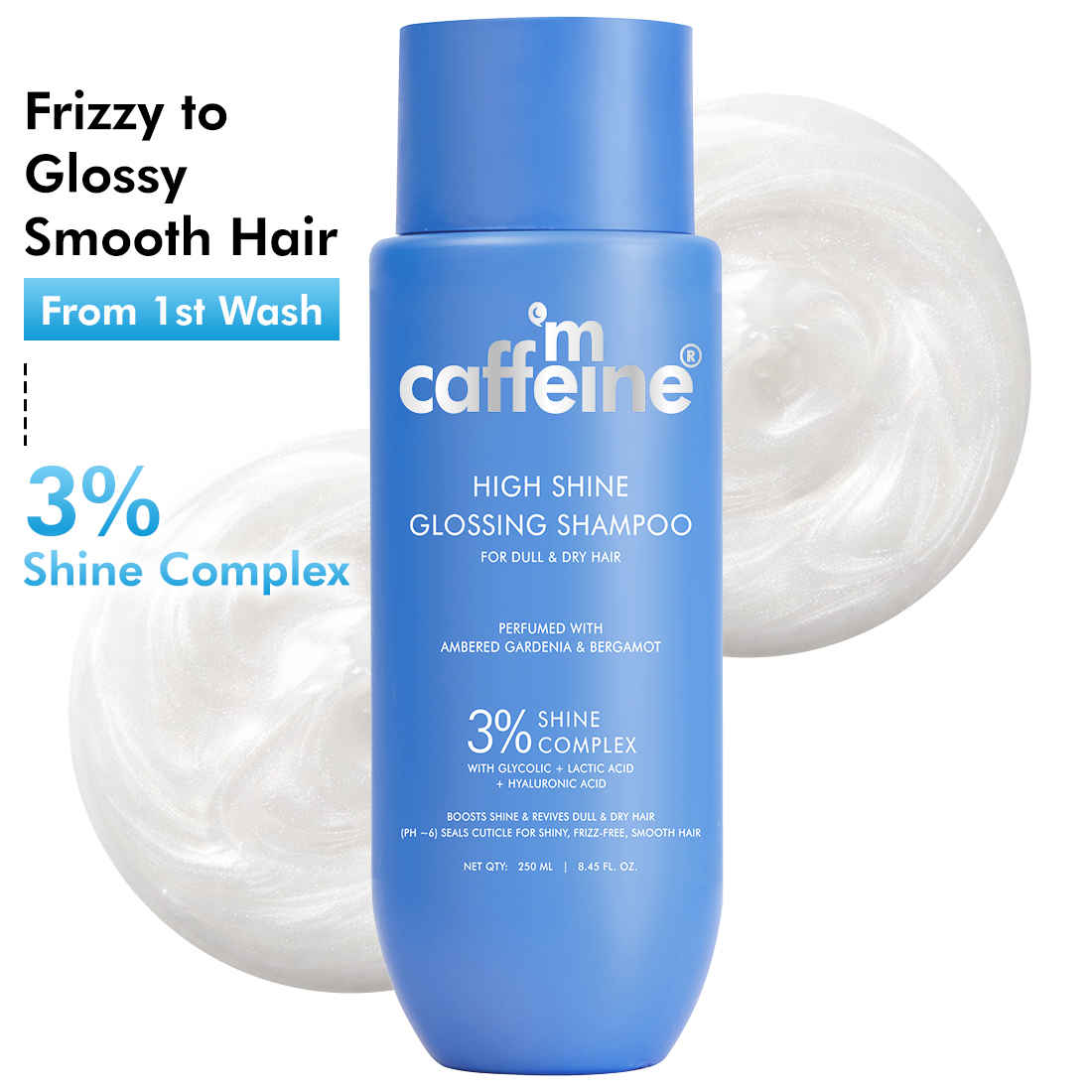 Buy mCaffeine High Shine Glossing Shampoo (250 ml) - Purplle