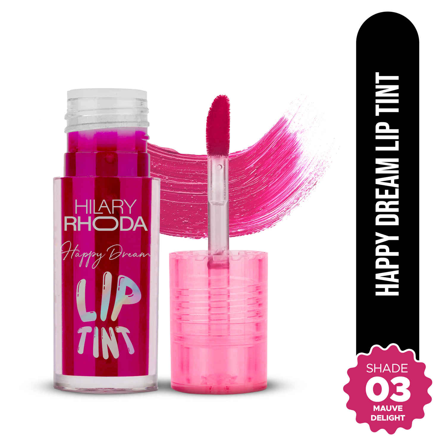 Buy Hilary Rhoda Happy Dream Lip Tint | Hydrating Formula | Infused with Hyaluronic Acid | Cruelty-Free & Glossy Finish | Non-Sticky Formula - 3.7 gm (Mauve Delight- Shade 03) - Purplle
