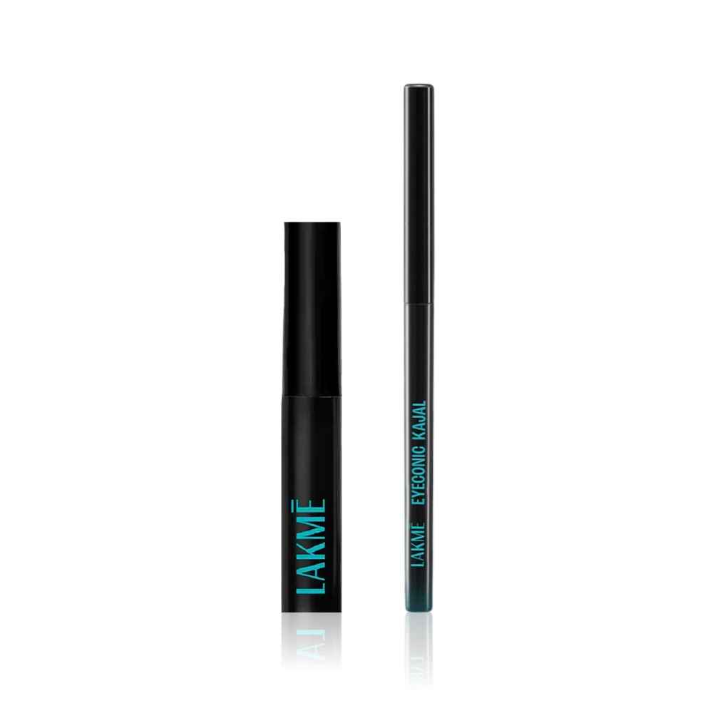 Buy Lakme Power Kajal & Liner Set (Eyeconic Kajal Deep Black – 0.35 gm + 9 to 5 Eyeconic Liquid Eyeliner – 4.5 ml) Combo of 2 - Purplle
