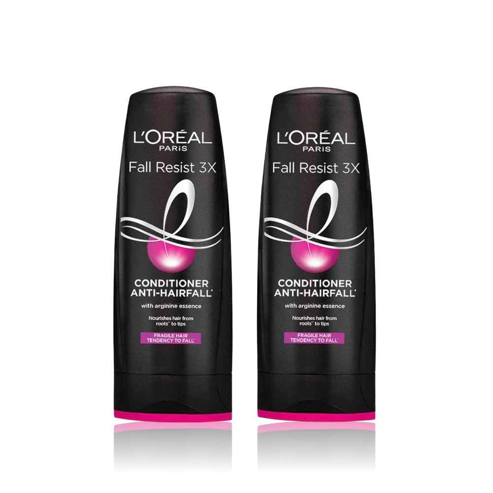 Buy L'Oreal Paris Anti-Hair Fall Conditioner Reinforcing & Nourishing for Hair Growth For Thinning & Hair Loss With Arginine Essence and Salicylic Acid Fall Resist 3X 180 ml (Pack of 2) - Purplle
