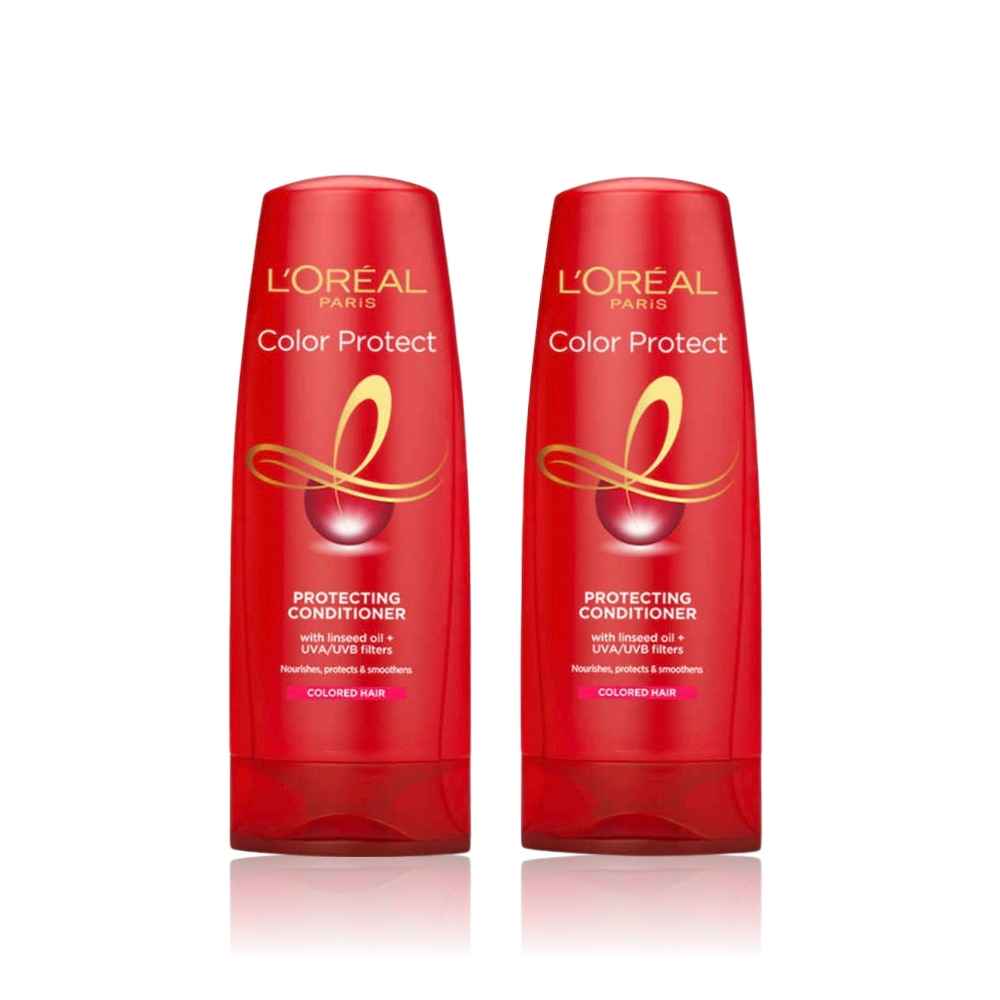 Buy L'Oreal Paris Conditioner Vibrant and Revived Colour Protects from UVA & UVB For Colour-treated Hair Colour Protect 180 ml (Pack of 2) - Purplle