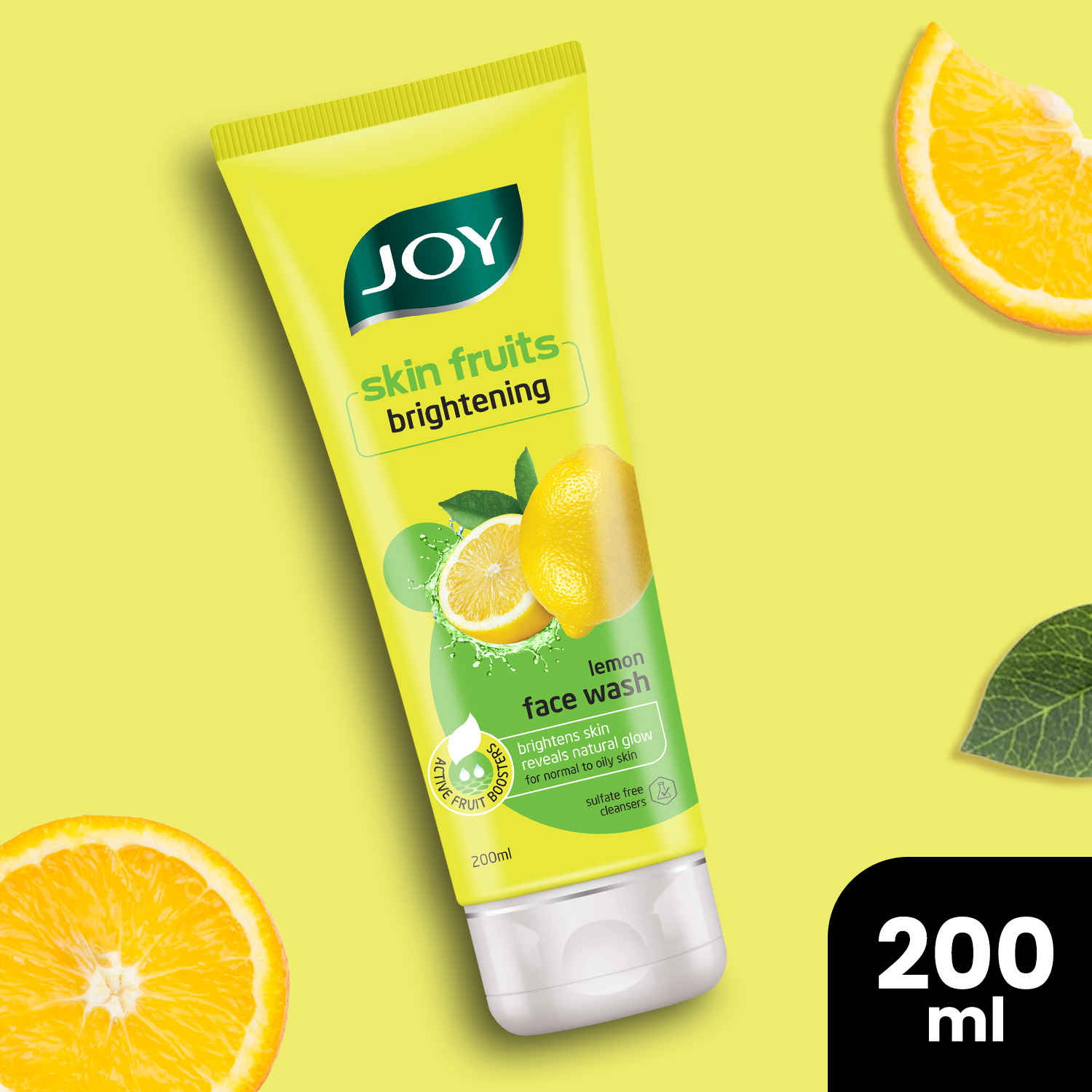 Buy Joy Skin Brightening Lemon Face Wash For Oily Skin (200 ml) | Reduces Dark Spots, Removes Excess Oil & Dirt | Enriched with Natural Exfoliating Agents & Vitamin C - Purplle