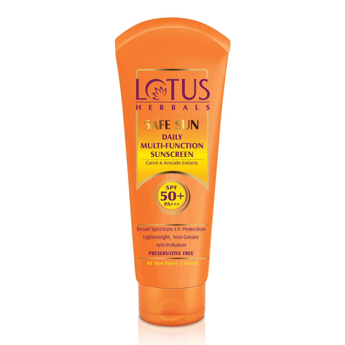 Buy Lotus Herbals Safe Sun Sunscreen - Daily Multi-Function Sunblock | SPF 50 | PA+++ | Preservative Free | Oil Free | 60g - Purplle