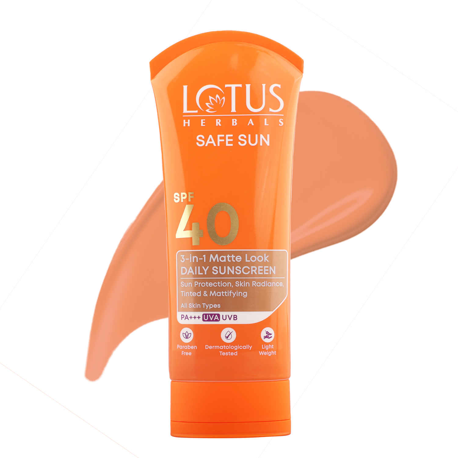 Buy Lotus Herbals Safe Sun 3 In 1 Daily SunscreenA | Matte Look | SPF 40 | PA+++ | For All Skin Types | 50 gm - Purplle