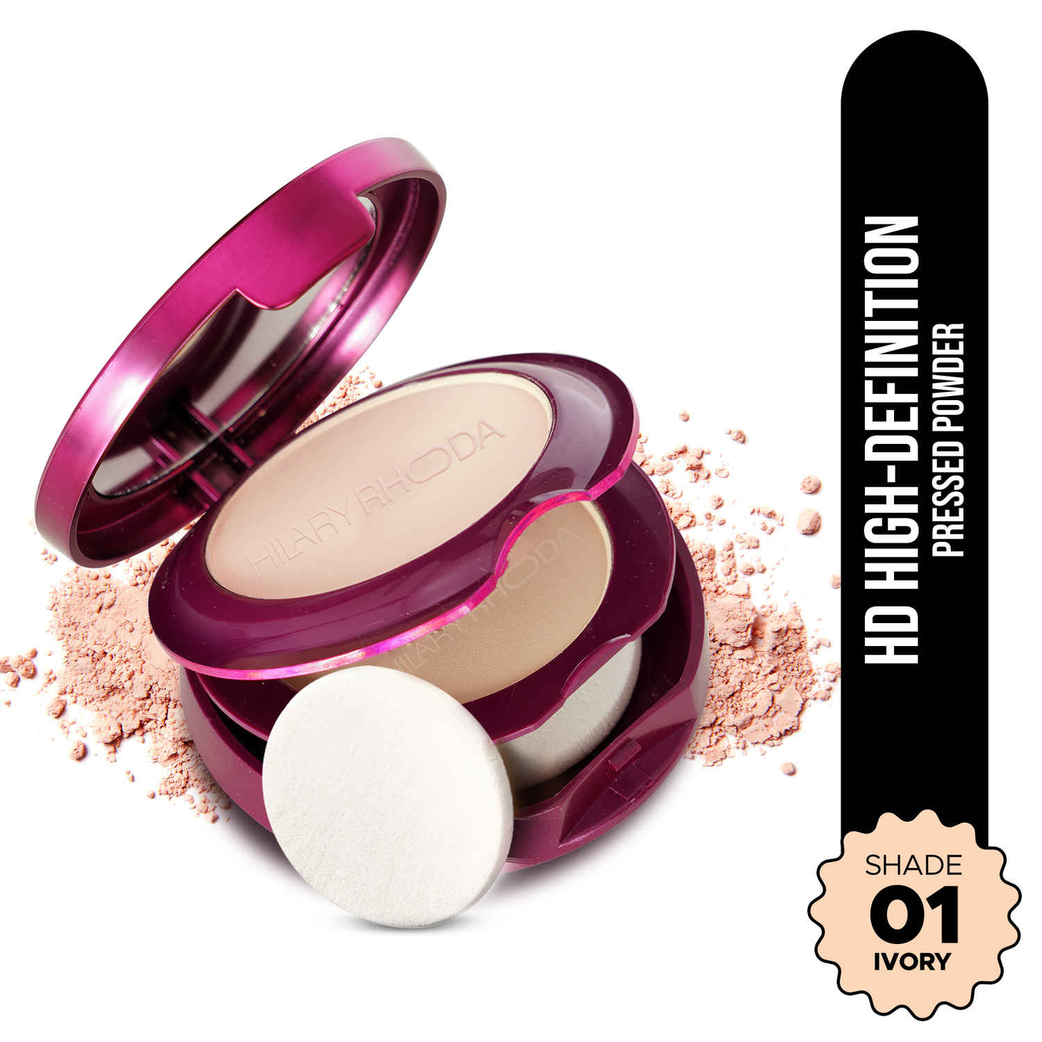 Buy Hilary Rhoda Compact Powder | Ivory | 2-in-1 Pressed Powder with Mirror & Puff | Shimmery & HD Matte Finish With Long Lasting Coverage| Oil Control | (My Ivory - Shade 01)-18 gm - Purplle