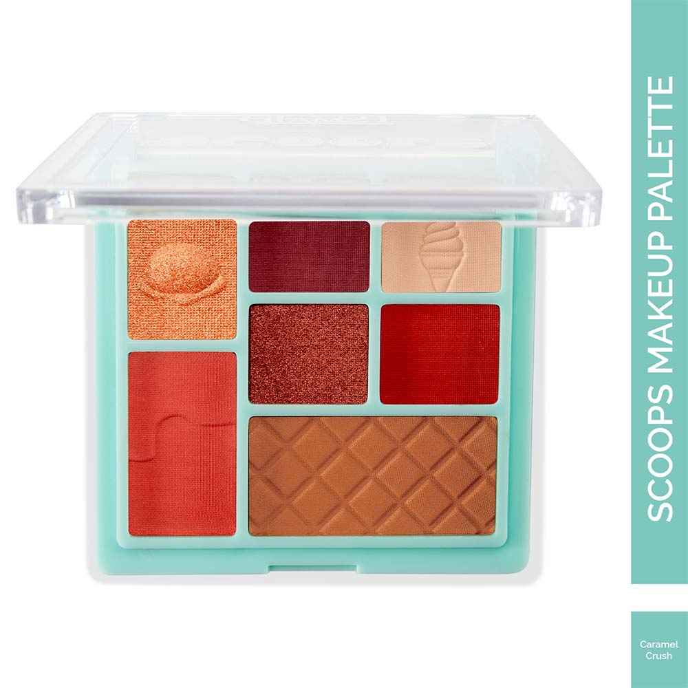 Buy Glam 21 Scoop Makeup Palette | Face Palette | Eyeshadows,Contour,Highlighter,Blusher|Mattes & Shimmers|Travel Friendly|Caramel Crush, 15 gm - Purplle