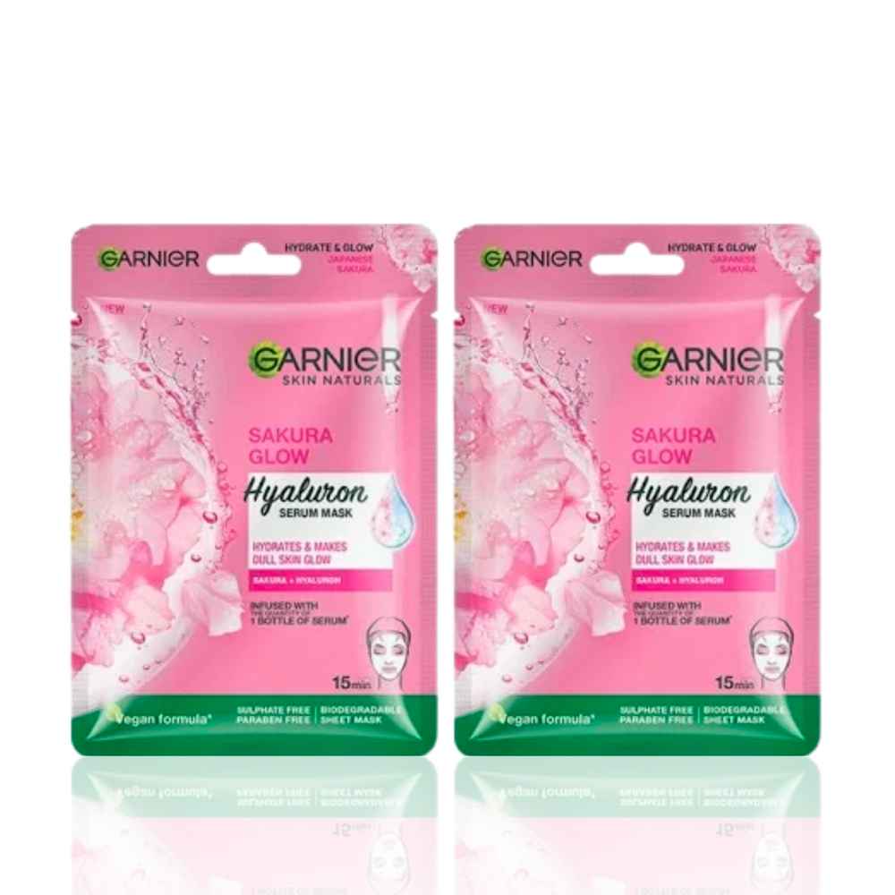 Buy Garnier Skin Naturals Face Serum Sheet Mask Pack of 10, 280 gm (Pack of 2) - Purplle