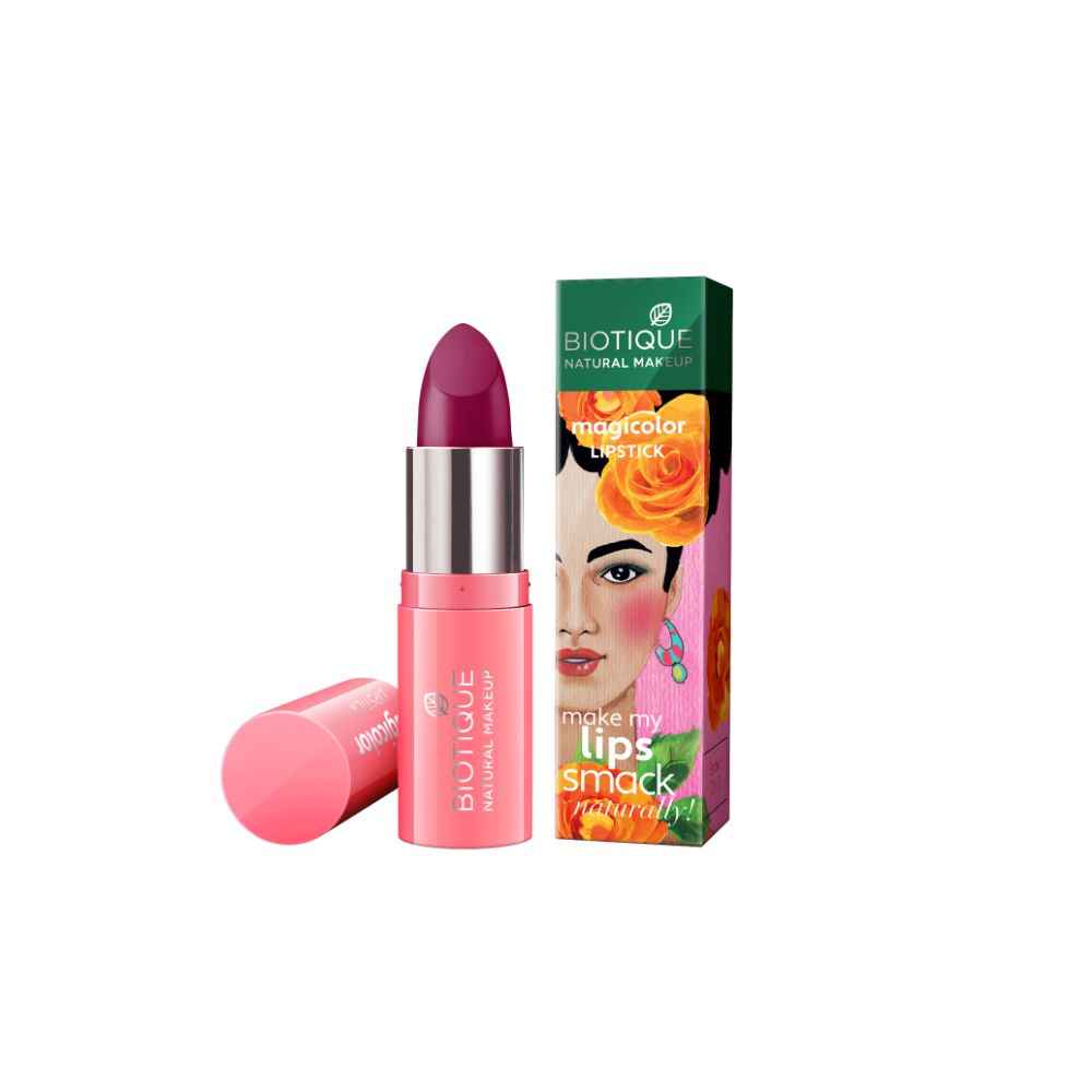 Buy Biotique Natural Makeup Magicolor Lipstick (Pretty Poison)(4.2 gm) - Purplle