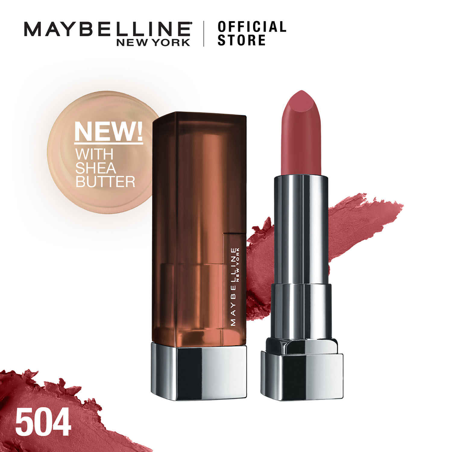 Buy Maybelline New York Matte Lipstick, Intense Colour, Keeps Lips Moisturised, 504 Touch of Nude Color Sensational Creamy Matte Lipstick, 3.9 gm - Purplle