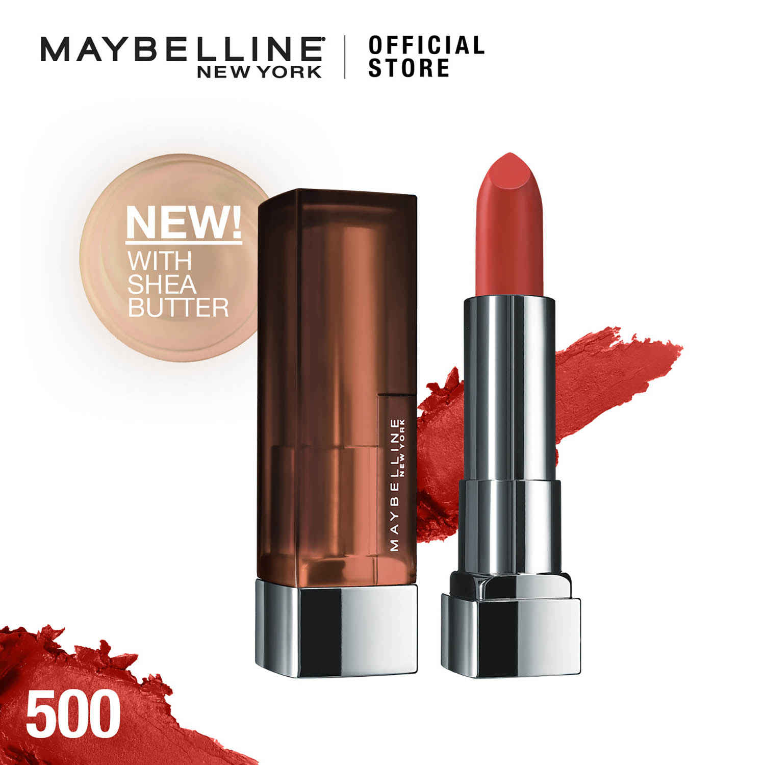 Buy Maybelline New York Matte Lipstick, Intense Colour, Keeps Lips Moisturised, 500 Chilli Nude, Color Sensational Creamy Matte Lipstick, 3.9 gm - Purplle