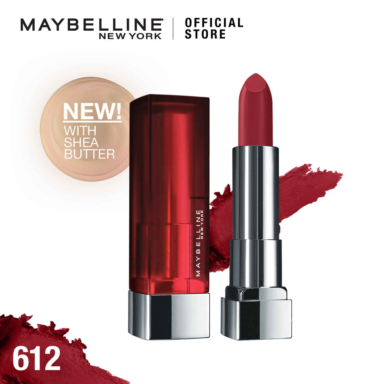 Buy Maybelline New York Matte Lipstick, Intense Colour, Keeps Lips Moisturised, 612 Cherry Chic, Color Sensational Creamy Matte Lipstick, 3.9 gm - Purplle