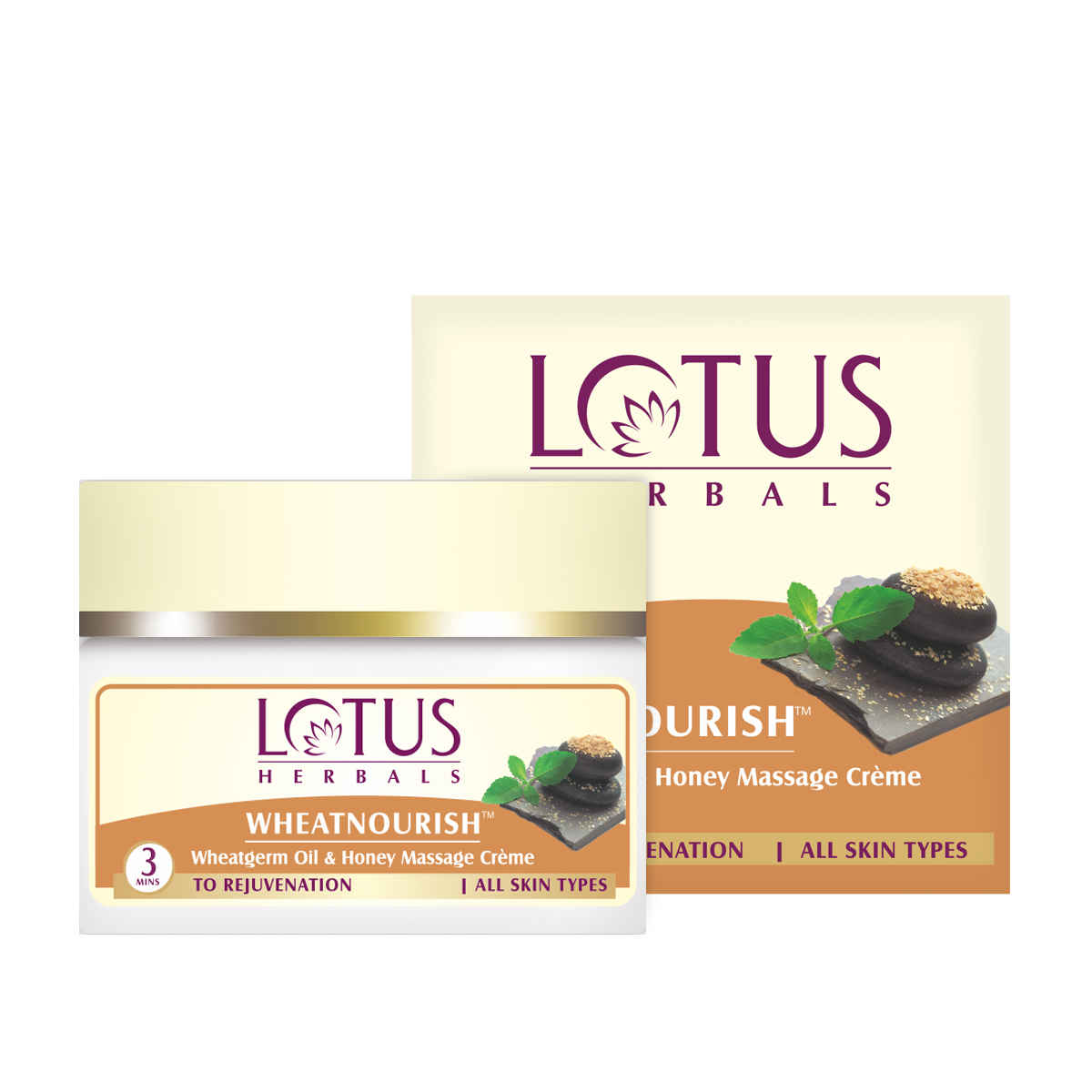 Buy Lotus Herbals Wheatnourish Wheatgerm Oil & Honey Massage Cream | Rejuvenates Skin | For All Skin Types | 50g - Purplle